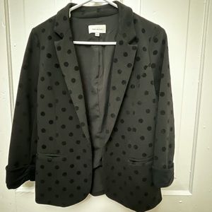 Black polka dot blazer